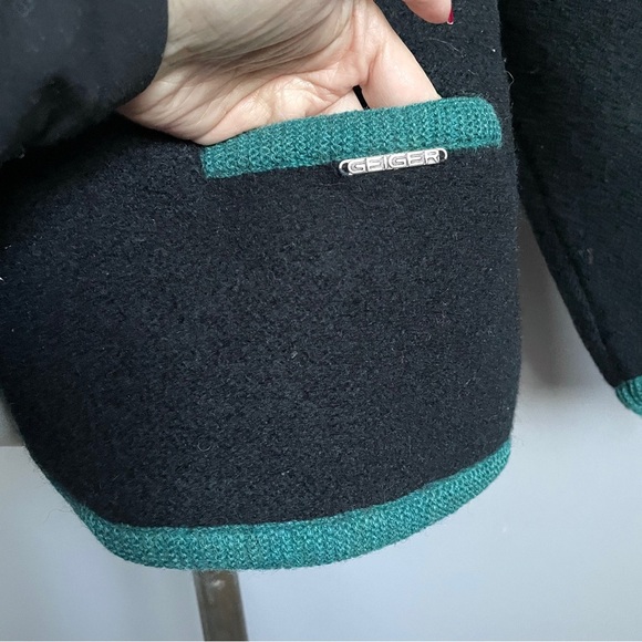 Vintage Geiger Navy Blue Wool Light Blazer Jacket - 38 / Medium - Picture 4 of 10